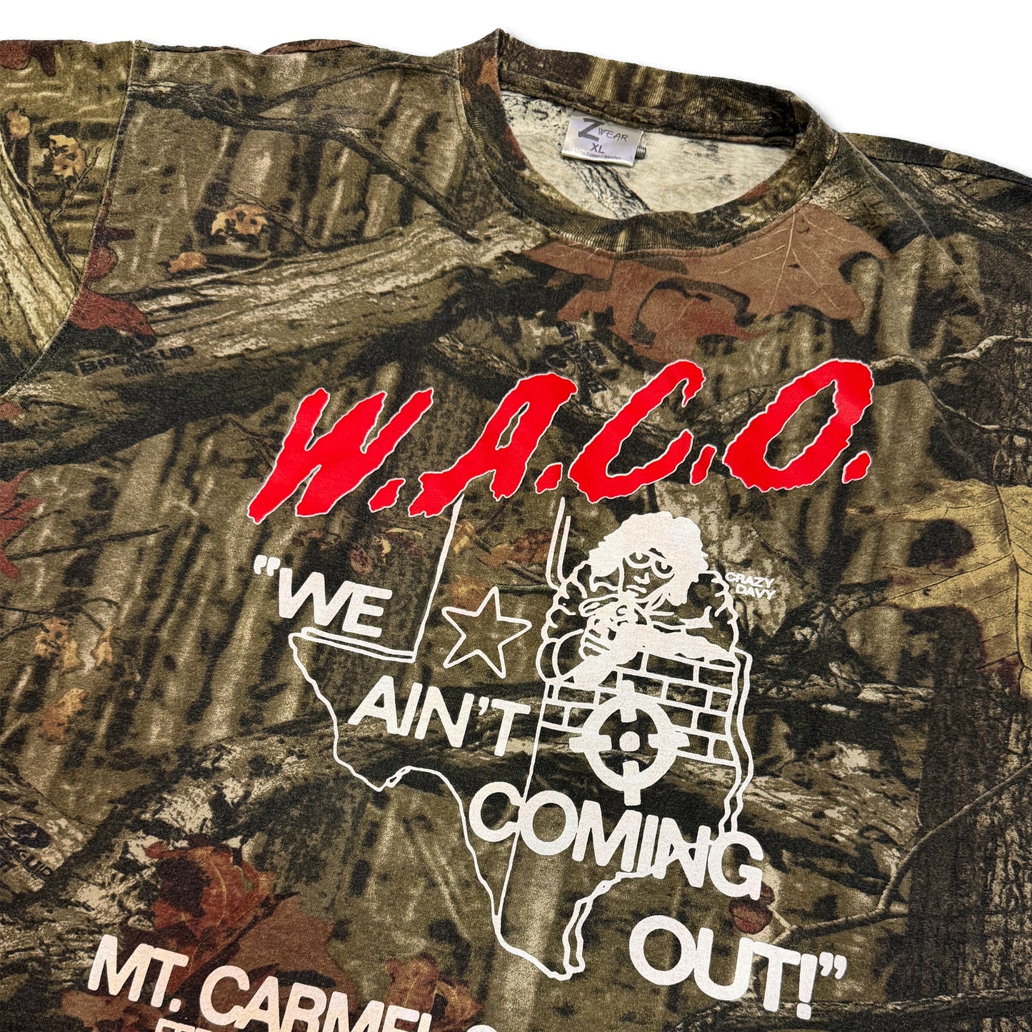 Large - W.A.C.O. Tee - Vintage Camouflage Blank - 22.5" x 29"
