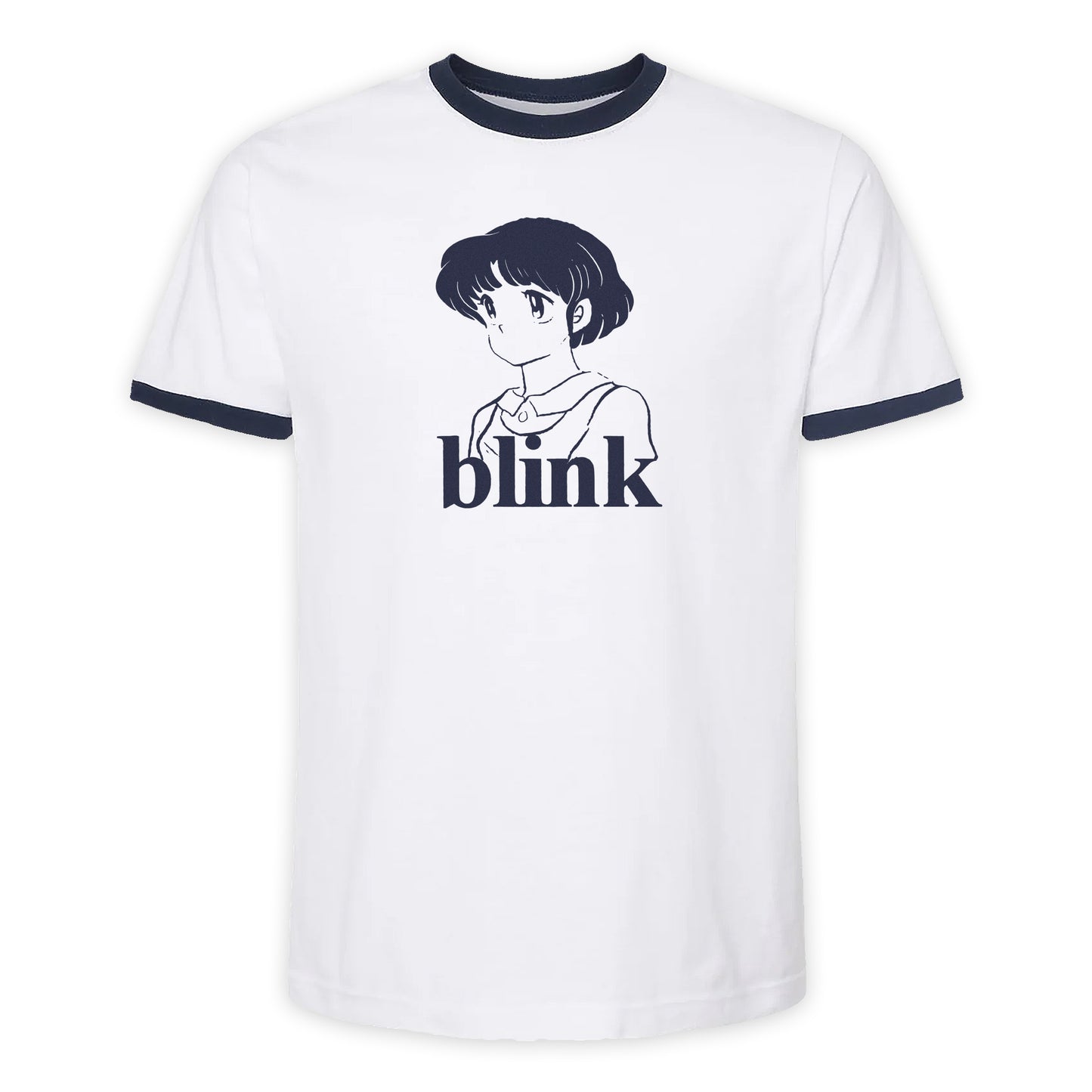 *PRE-ORDER* Anime Ringer Tee - Tultex White/Navy