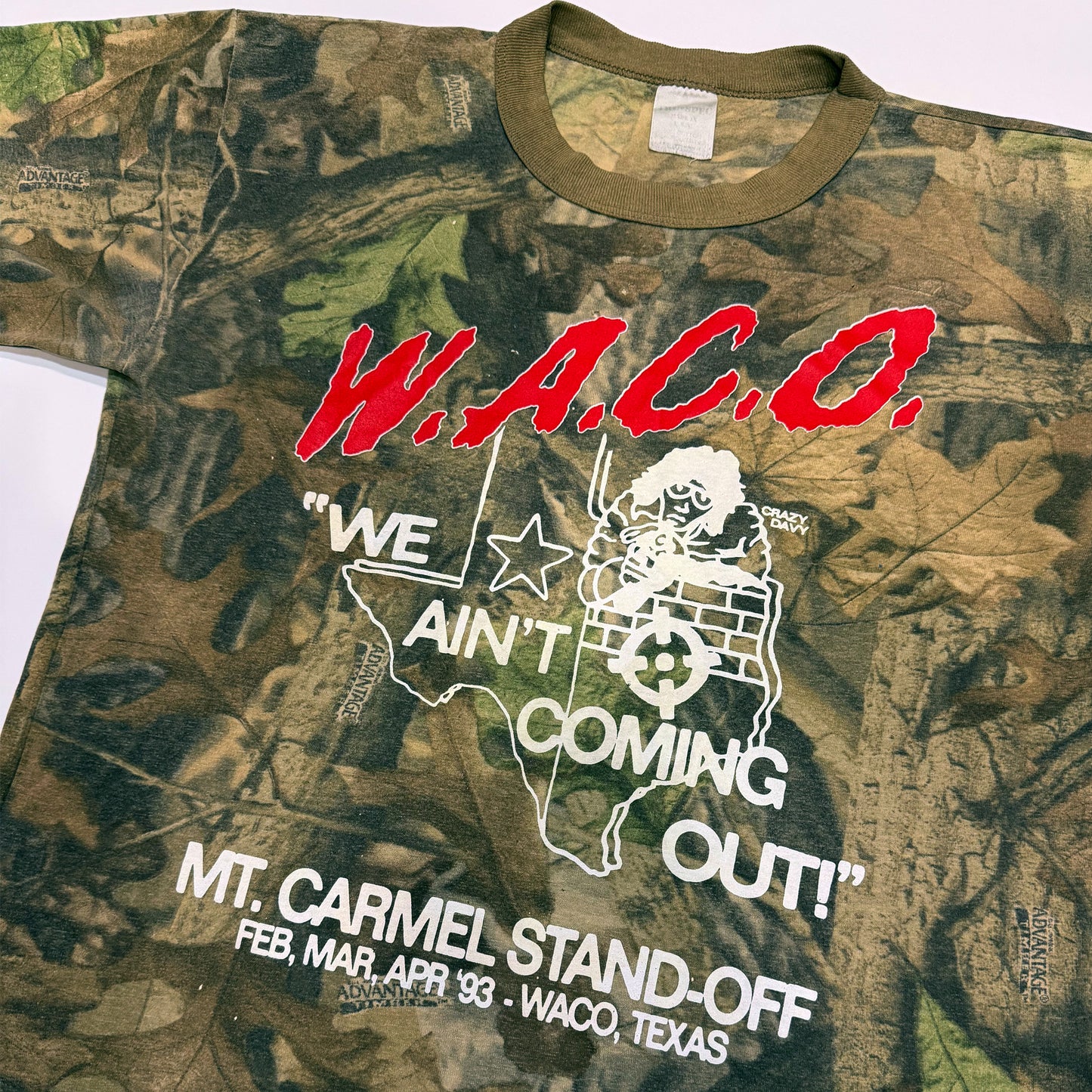 Medium - W.A.C.O. Tee - Vintage Camouflage Blank - 19.5" x 27"