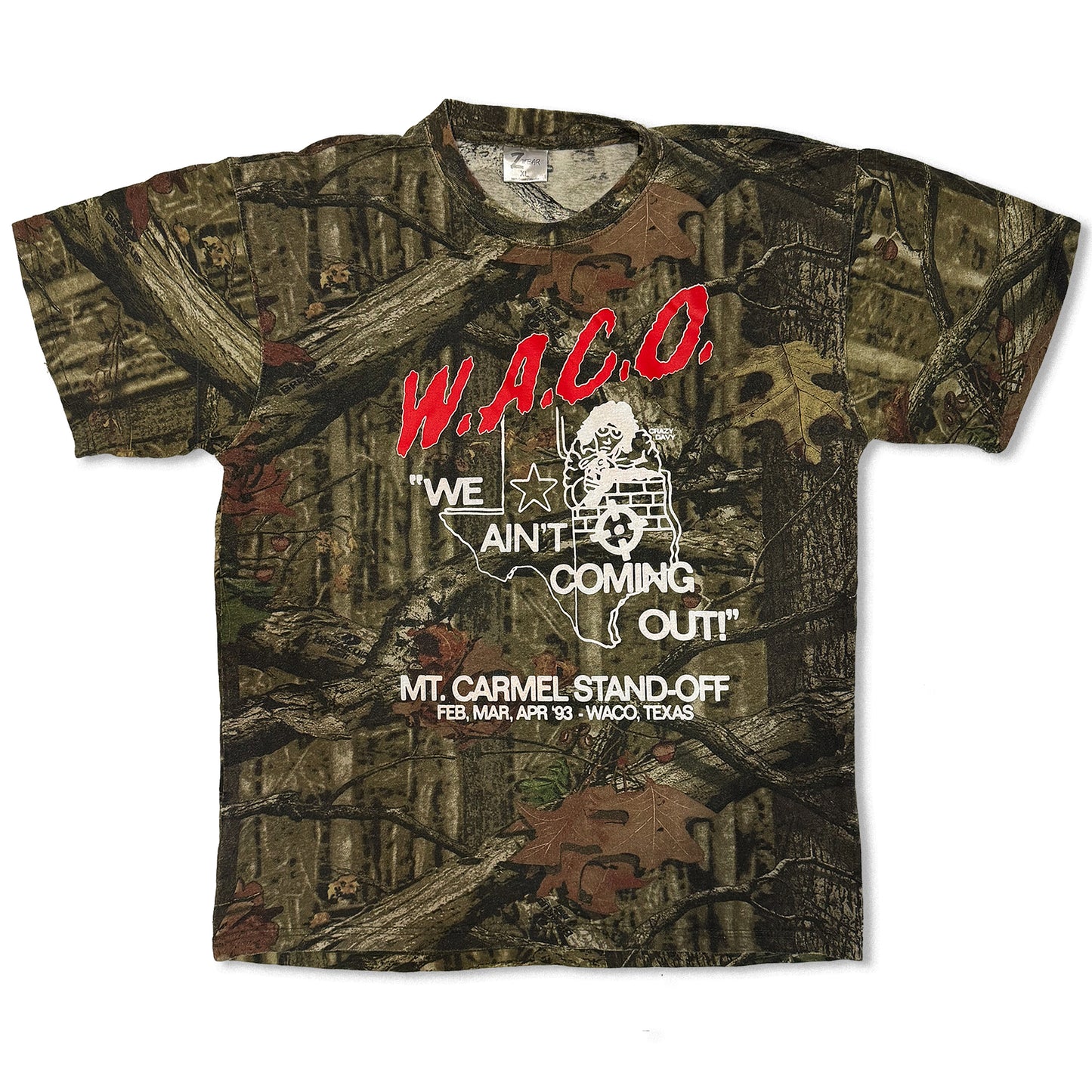 Large - W.A.C.O. Tee - Vintage Camouflage Blank - 22.5" x 29"