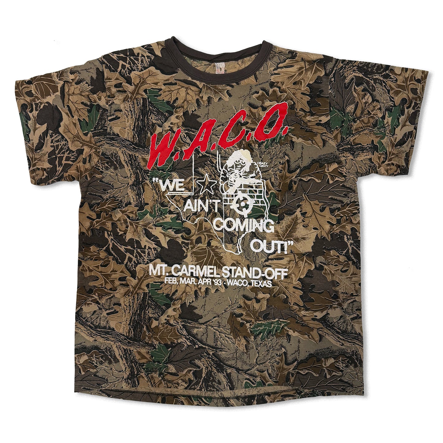 Large - W.A.C.O. Tee - Vintage Camouflage Blank - 22" x 27.5"