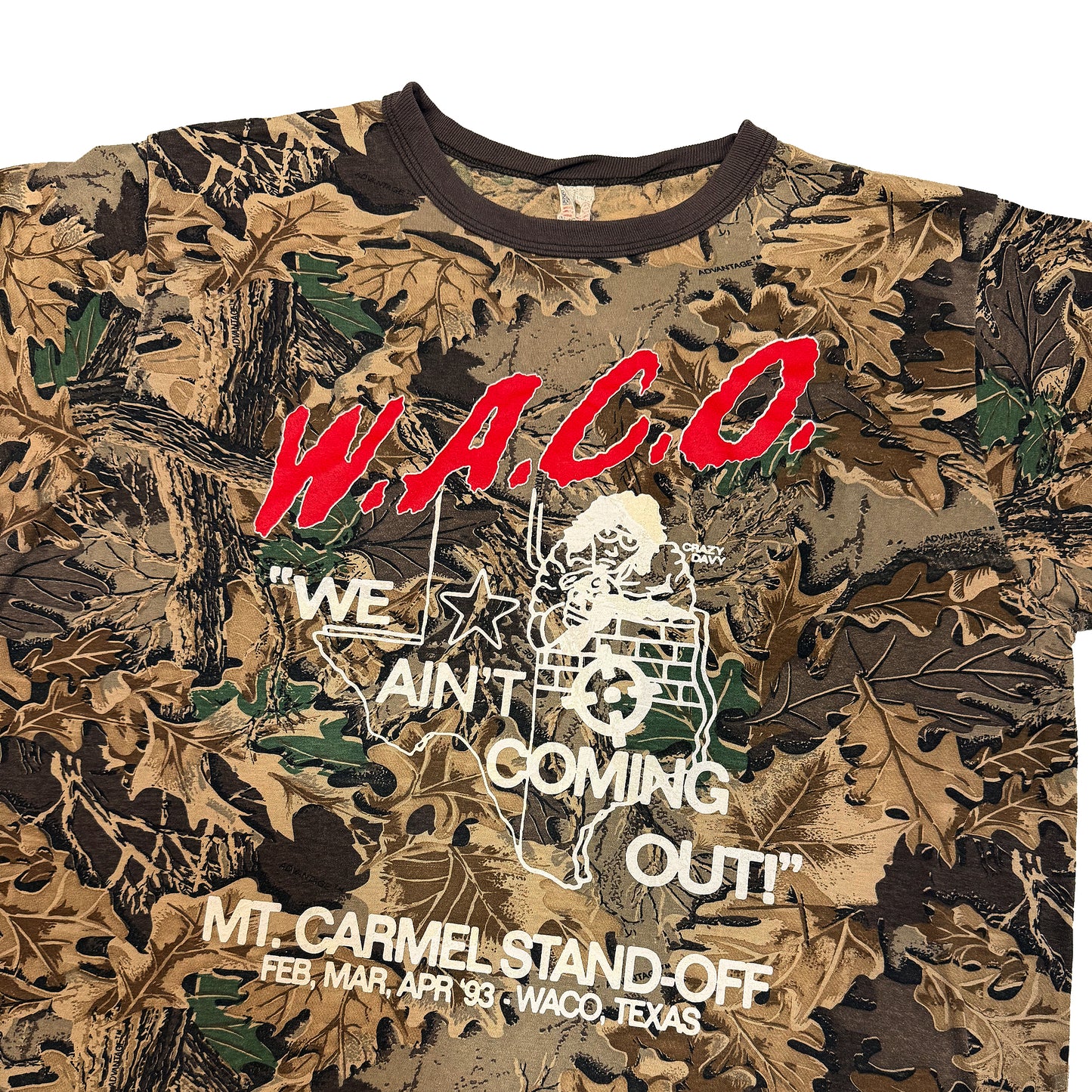 Large - W.A.C.O. Tee - Vintage Camouflage Blank - 22" x 27.5"
