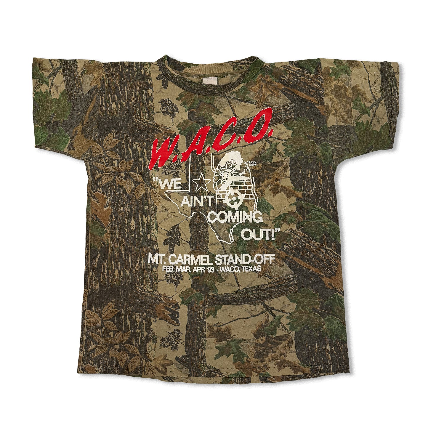 Large - W.A.C.O. Tee - Vintage Camouflage Blank - 22" x 28.5"