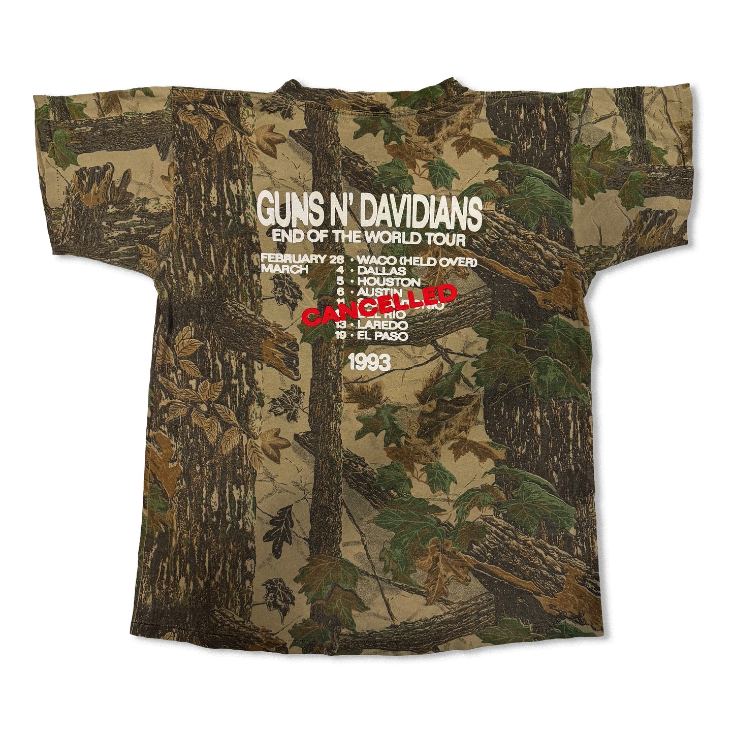 Large - W.A.C.O. Tee - Vintage Camouflage Blank - 22" x 28.5"