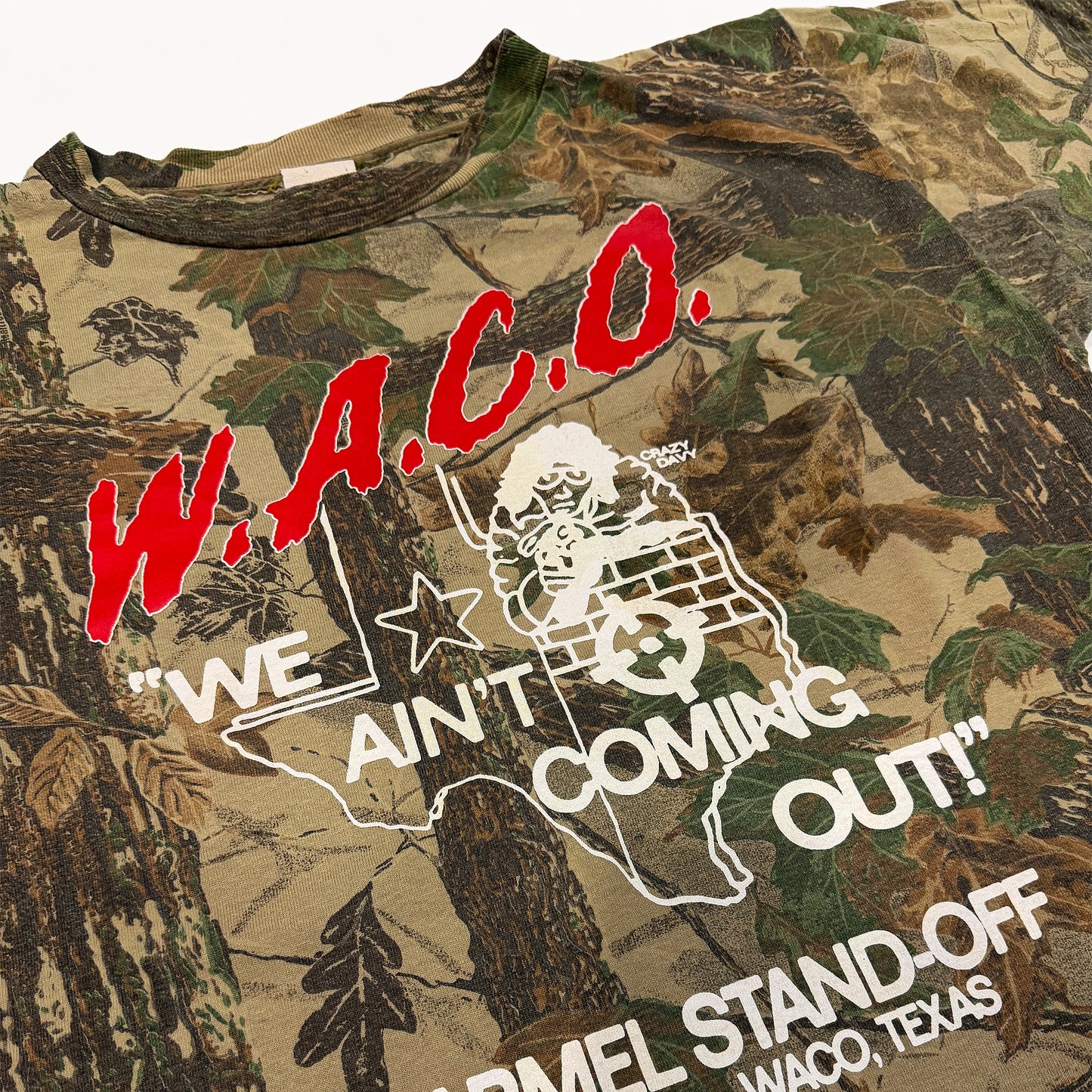 Large - W.A.C.O. Tee - Vintage Camouflage Blank - 22" x 28.5"