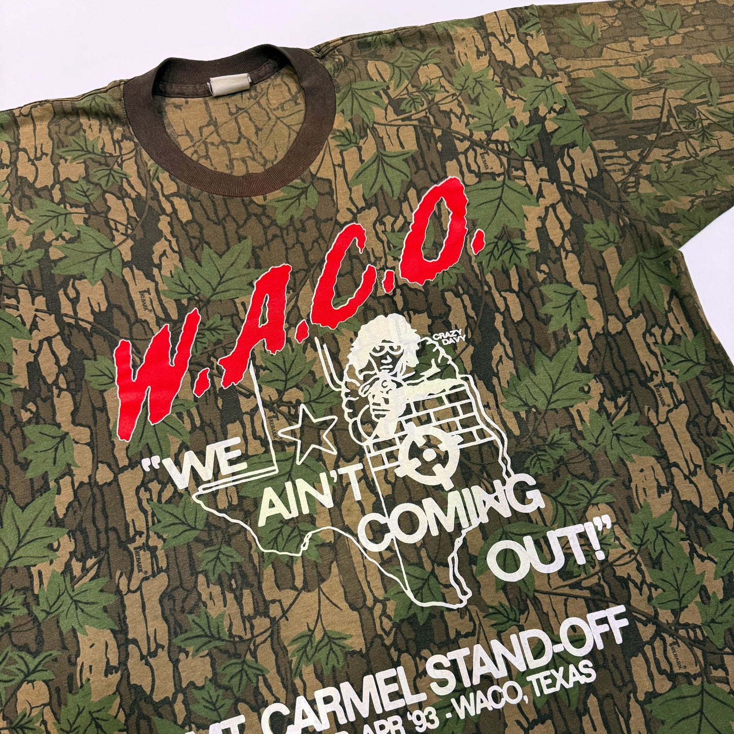 Large - W.A.C.O. Tee - Vintage Camouflage Blank - 22" x 28.75"