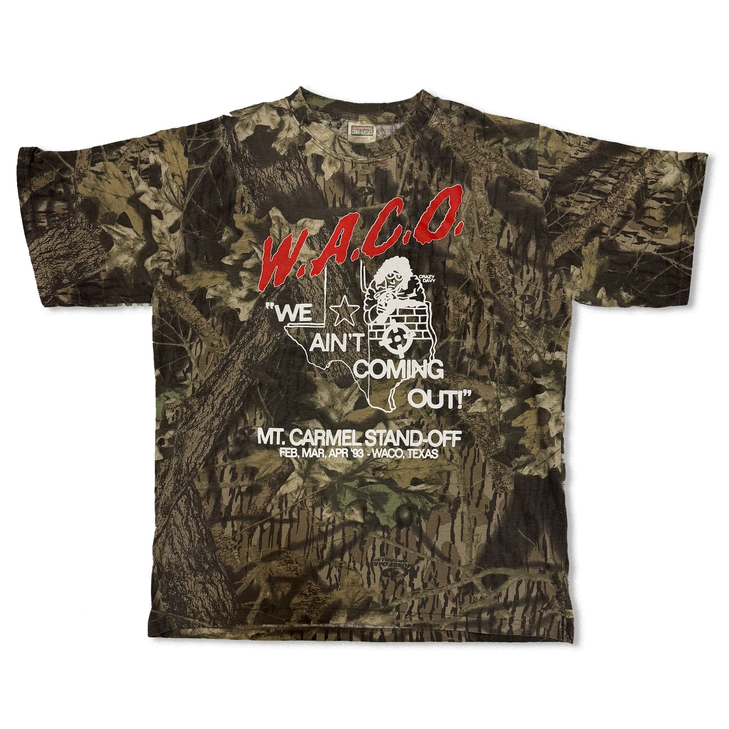 Large - W.A.C.O. Tee - Vintage Camouflage Blank - 23" x 28.5"
