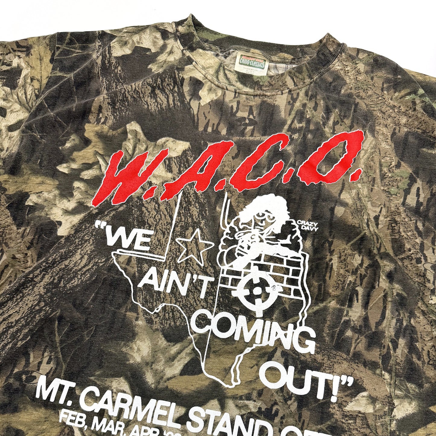 Large - W.A.C.O. Tee - Vintage Camouflage Blank - 23" x 28.5"