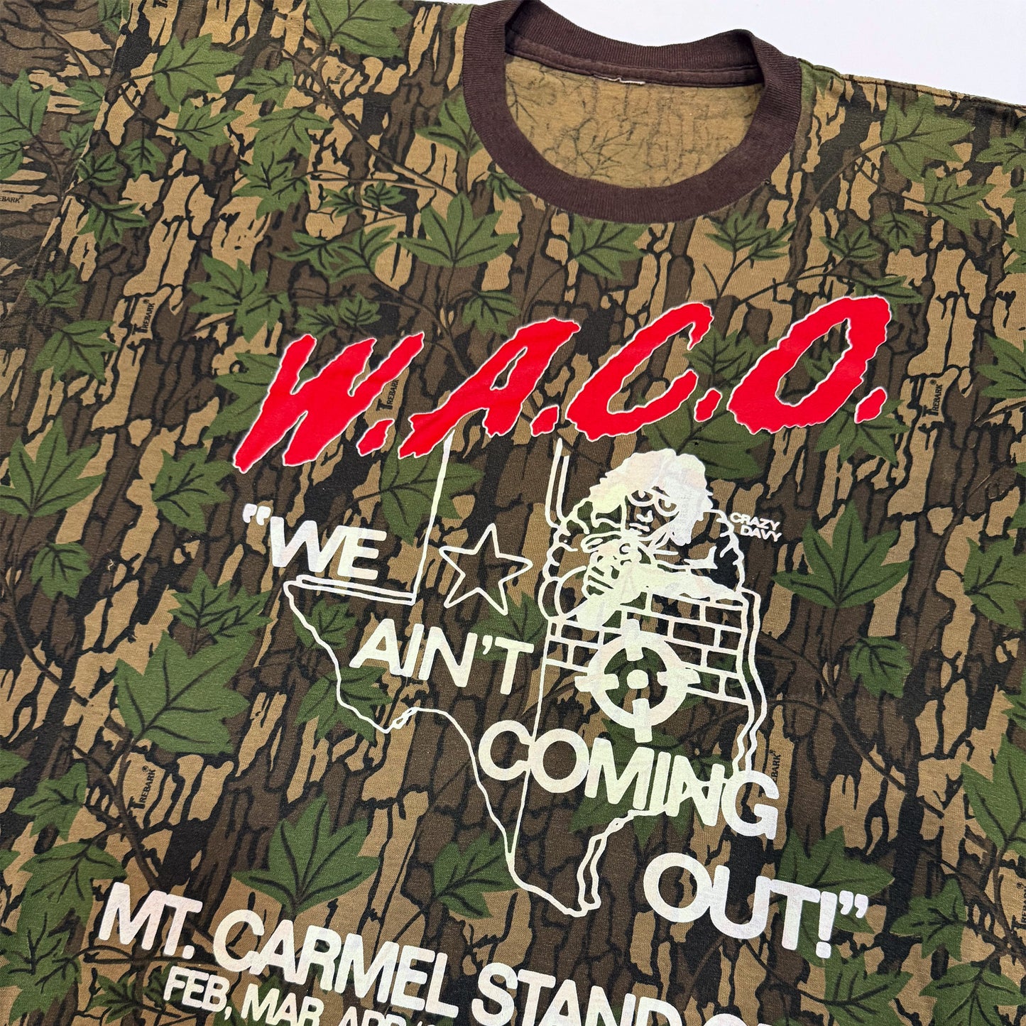 Large - W.A.C.O. Tee - Vintage Camouflage Blank - 23" x 29"