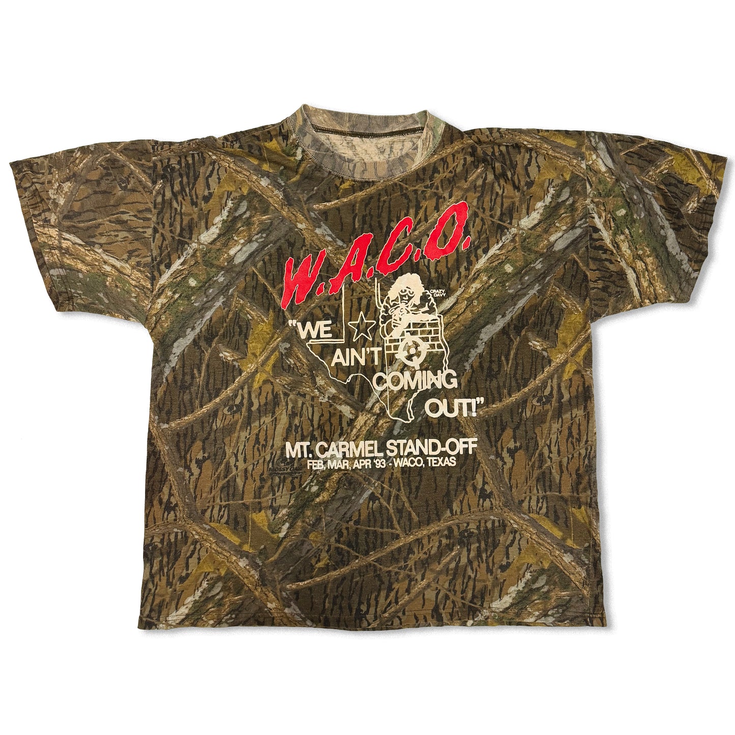 2XL - W.A.C.O. Tee - Vintage Camouflage Blank - 25.5 x 29