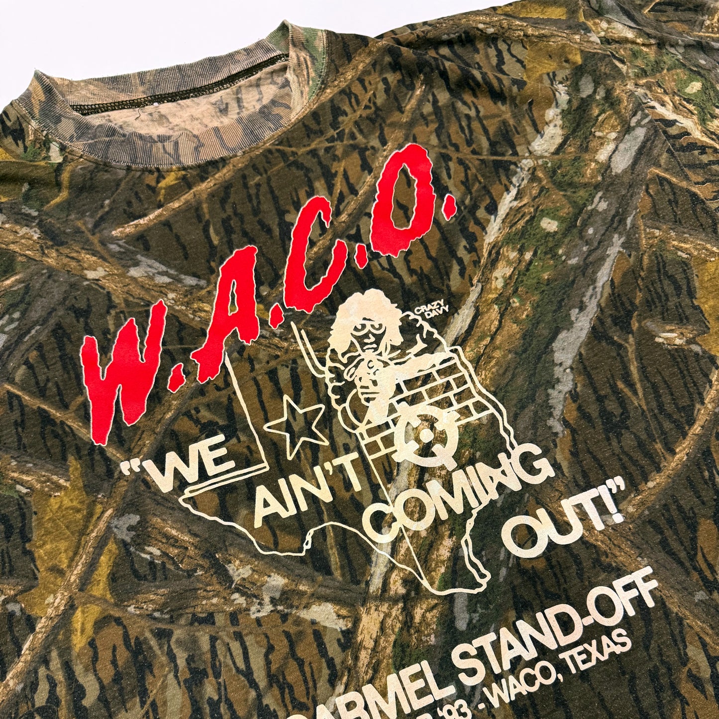 2XL - W.A.C.O. Tee - Vintage Camouflage Blank - 25.5 x 29