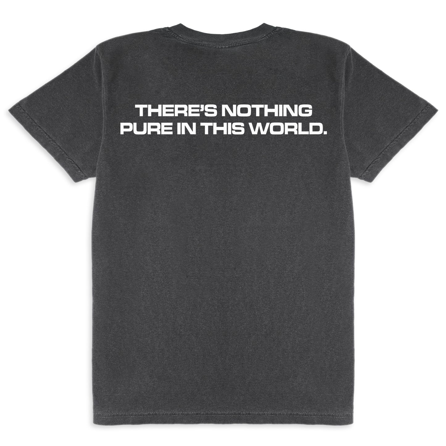 White Wedding Tee - Comfort Colors Washed Black