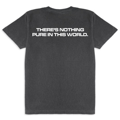 White Wedding Tee - Comfort Colors Washed Black