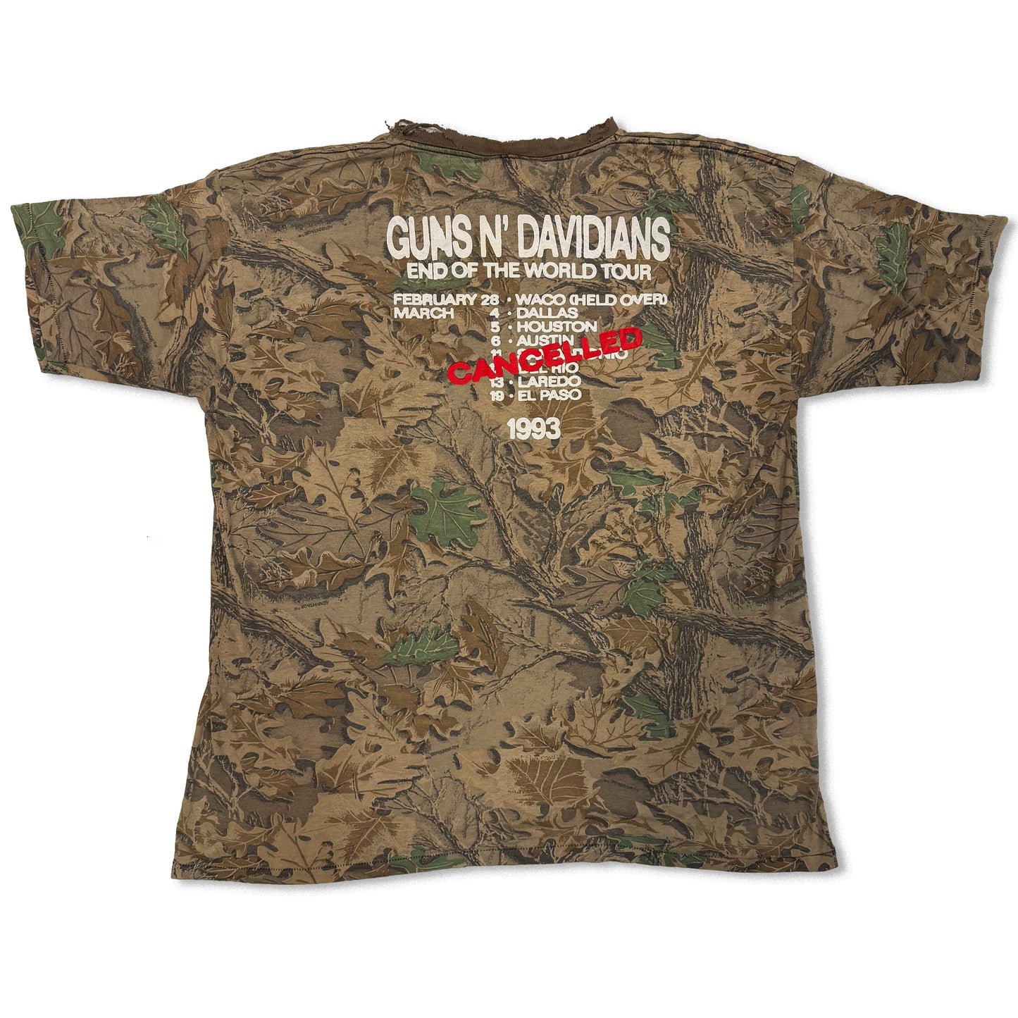 XL - W.A.C.O. Tee - Vintage Camouflage Blank - 24" x 29"